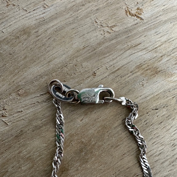 REAL 1/3 Ct Heart diamond necklace 14 Kt white gold chain & clasp formal luxury - Picture 8 of 17